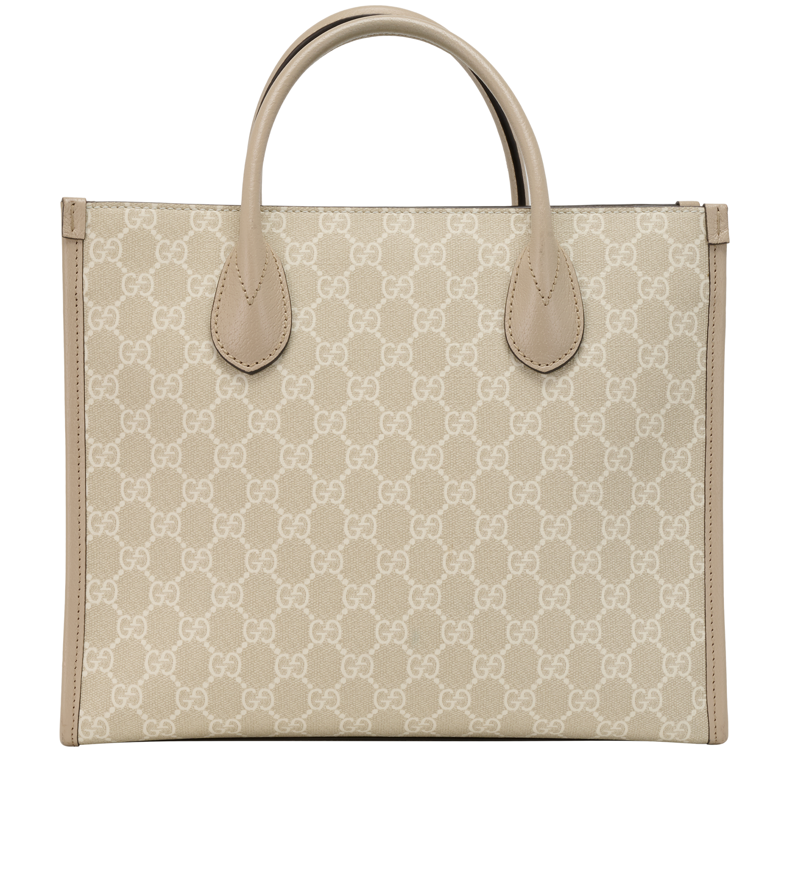 Small GG Supreme Tote, &pound;650, Handbags, Beige, Canvas/Leather, Back view